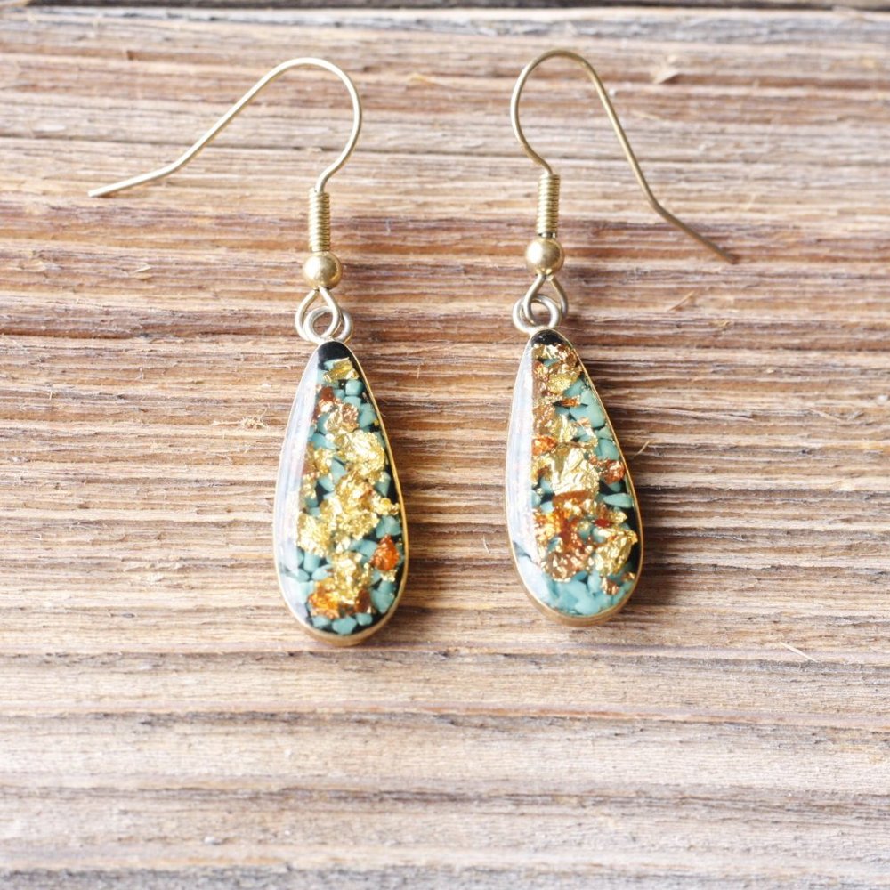 Copper and Turquoise Earrings